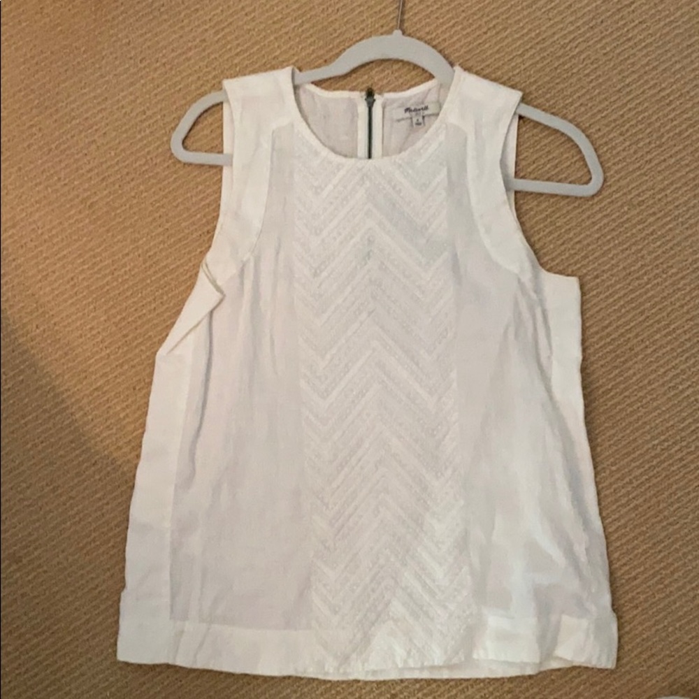 Madewell White linen top